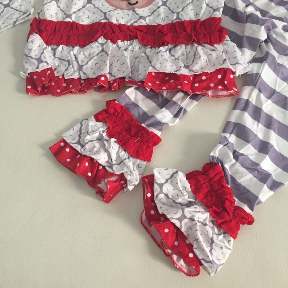 Christmas cute pants set long sleeve top - Picture 6 of 8
